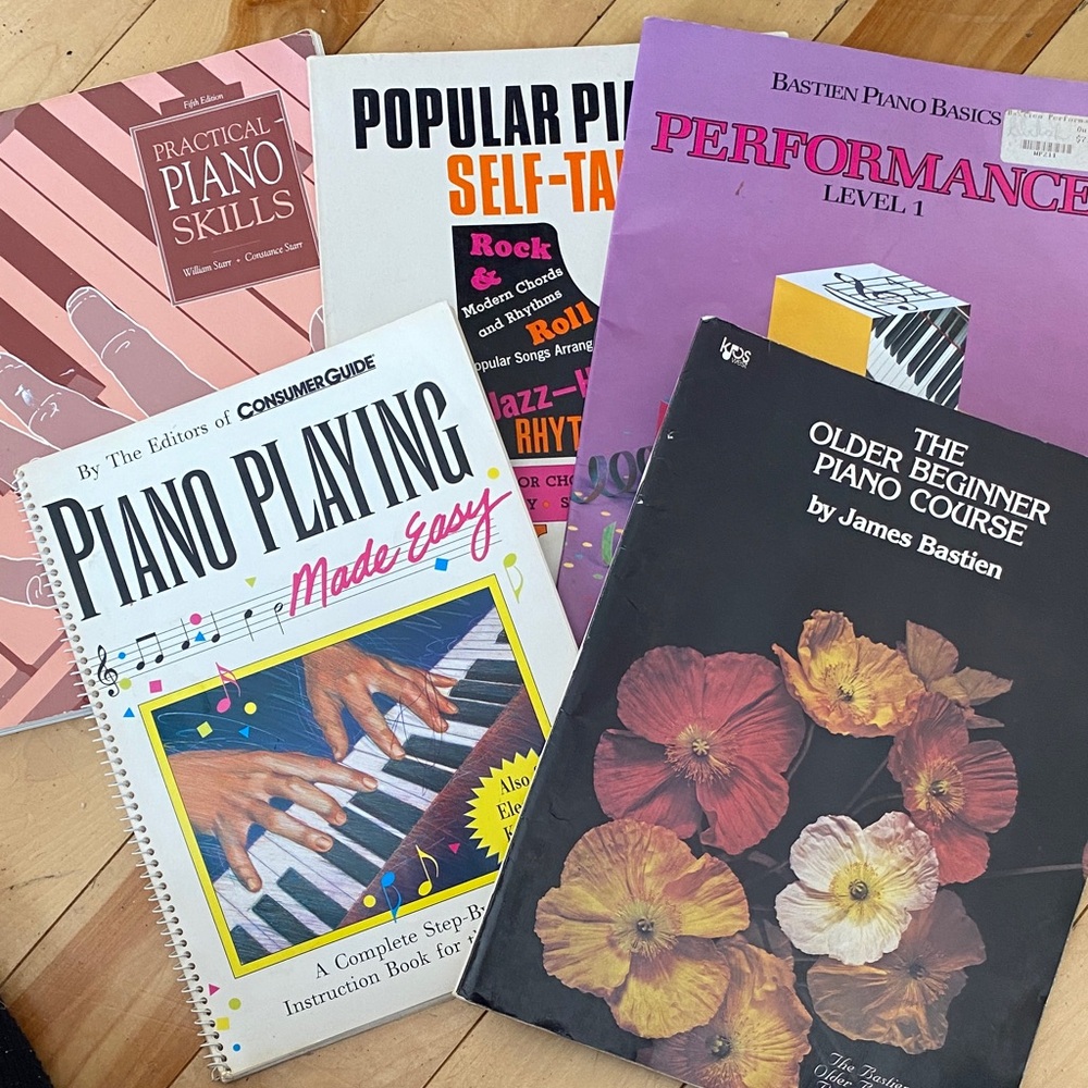 Five Beginner Piano Books